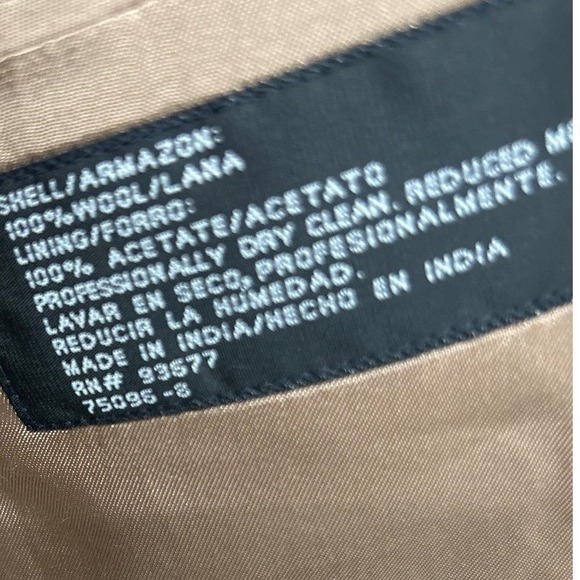 Stafford Wool Blazer Tweed Tan Herringbone Soft Sport Coat Jacket 40S - Picture 5 of 13